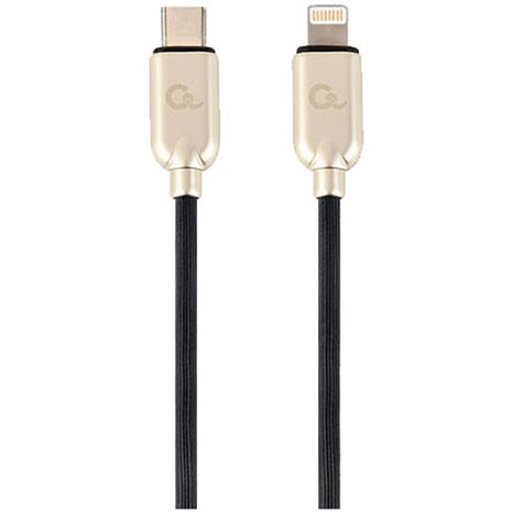 CABLEXPERT USB TYPE-C TO 8-PIN 18W CHARGING AND DATA CABLE 1M BLACK RETAIL PACK