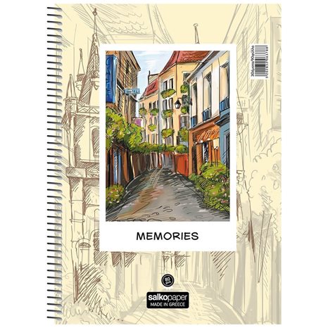 Τετράδιο Σπιράλ 20x30 Salko Memories 1 Θεμ. 30 Φυλ.