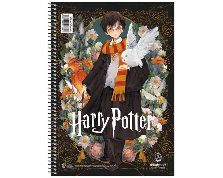 Τετράδιο Σπιράλ 20x30 Salko Harry Potter Deathly Hallows 2Θεμ.120φυλ.