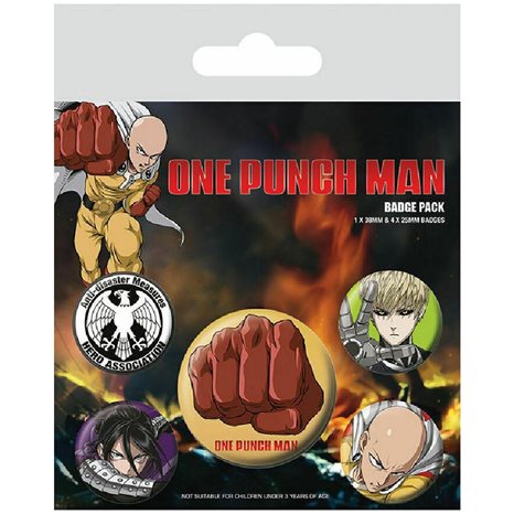 Σετ Κονκάρδες 5τμχ One Punch Man 80648
