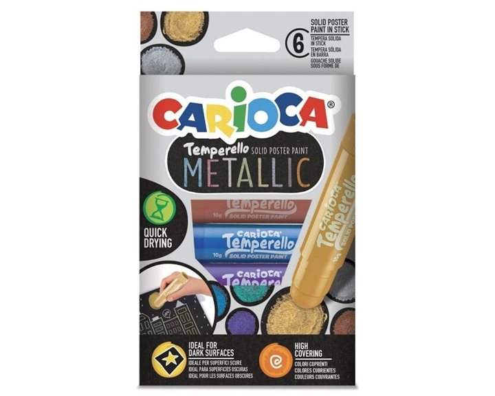 Μαρκαδόροι Carioca Temperello Metallic 6Pcs