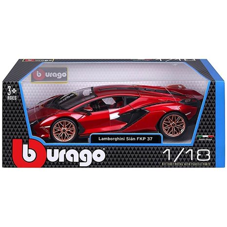 Αυτοκίνητο Μεταλλικό Burago Plus Lamborghini Sian FKP 37 1/18 Red