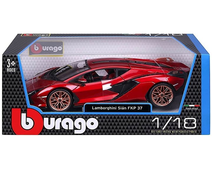 Αυτοκίνητο Μεταλλικό Burago Plus Lamborghini Sian FKP 37 1/18 Red