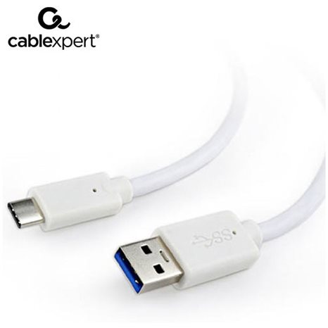 CABLEXPERT USB 3.0 AM TO TYPE-C CABLE 1,8M WHITE