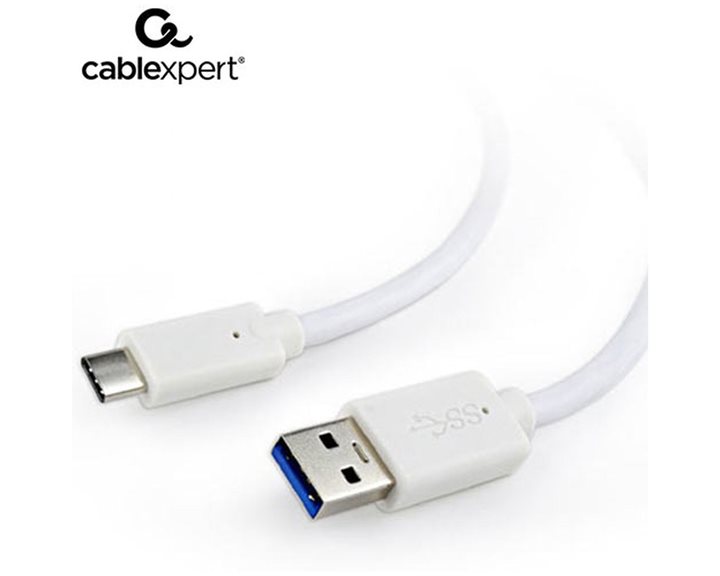 CABLEXPERT USB 3.0 AM TO TYPE-C CABLE 1,8M WHITE