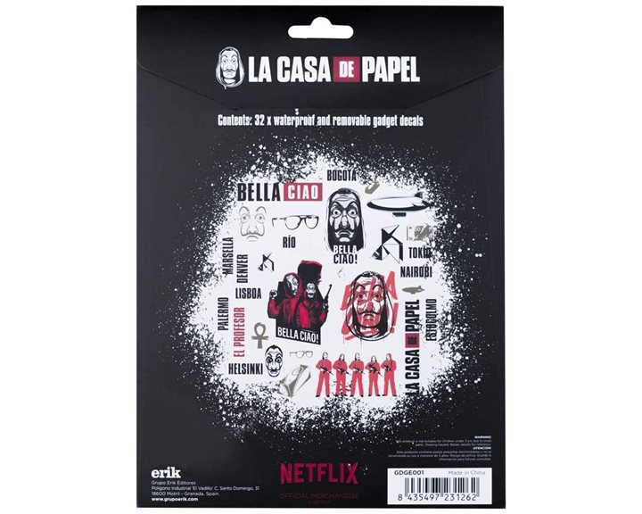 Σετ Tech Stickers Gadget Decals La Casa de Papel 32τμχ GDGE001