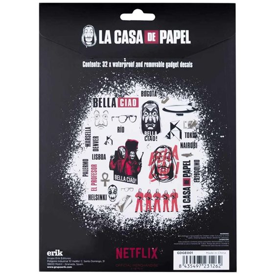 Σετ Tech Stickers Gadget Decals La Casa de Papel 32τμχ GDGE001