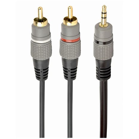CABLXPERT 3,5MM STEREO PLUG TO 2*RCA PLUGS 1,5M CABLE GOLD-PLATED CONNECTORS