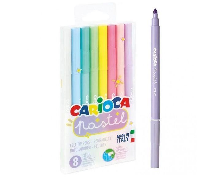 Μαρκαδόροι Carioca Παστέλ 8τμχ.