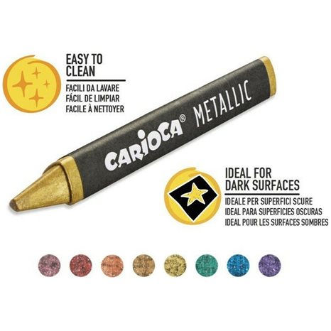 Κηρομπογιές Carioca Metallic 8Pcs
