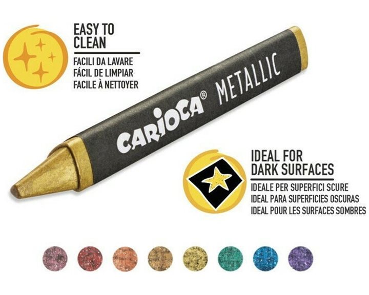 Κηρομπογιές Carioca Metallic 8Pcs