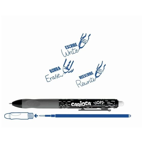 Στυλό Carioca Erasable Oops Click Μπλε