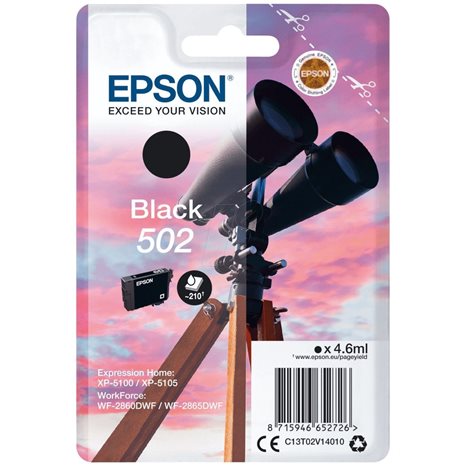 Μελάνι Epson 502 Black  C13T02V14010