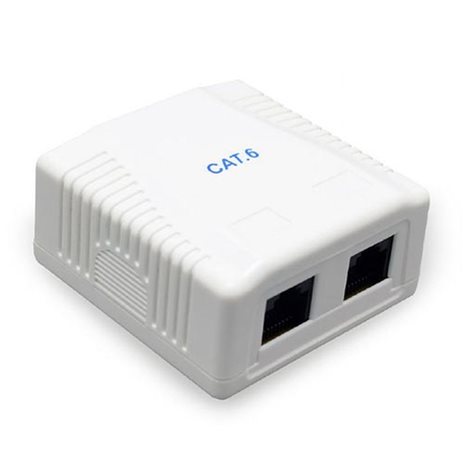 CABLEXPERT CAT6 UTP 2-PORT SURFACE MOUNT BOX
