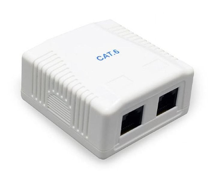 CABLEXPERT CAT6 UTP 2-PORT SURFACE MOUNT BOX