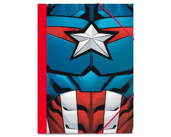 Ντοσιέ με Λάστιχο Χάρτινο 25χ35 Captain America 506054