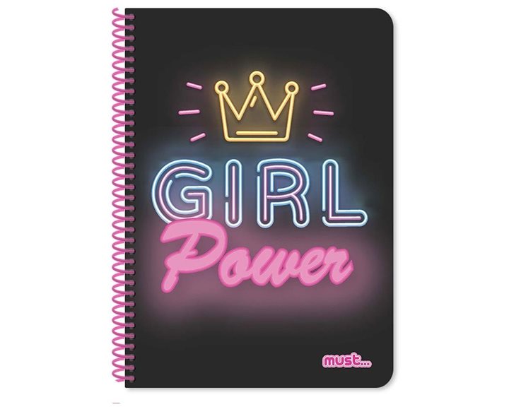 Τετράδιο Σπιράλ Must Α4 4Θεμάτων 120φ. Rainbow Power