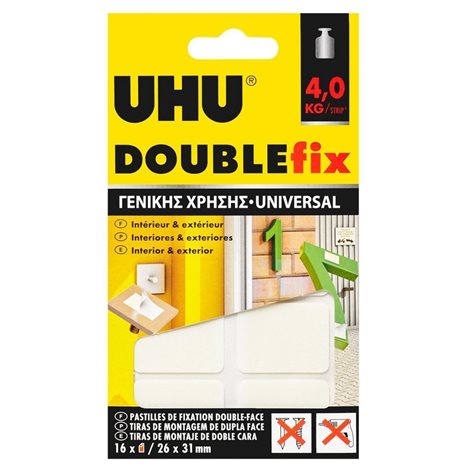 Uhu Patafix Διπλής Όψης Extreme  4kg 16τμχ