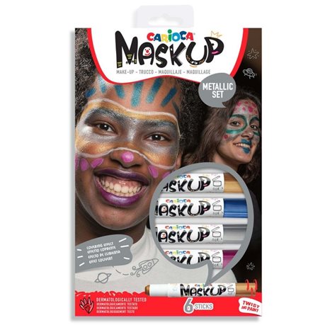 Χρώματα Προσώπου Carioca Mask Up Metallic Set 6τεμ.