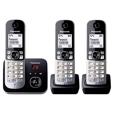 Ασύρματο Τηλέφωνο Panasonic KX-TG6823GB Black (KX-TG6823GB) (PANKX-TG6823GB)