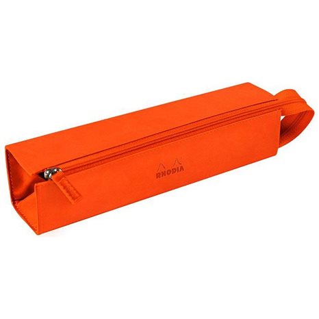 Κασετίνα Rhodia Δερματίνη Τετράγωνη 5x5x23cm Tangerine