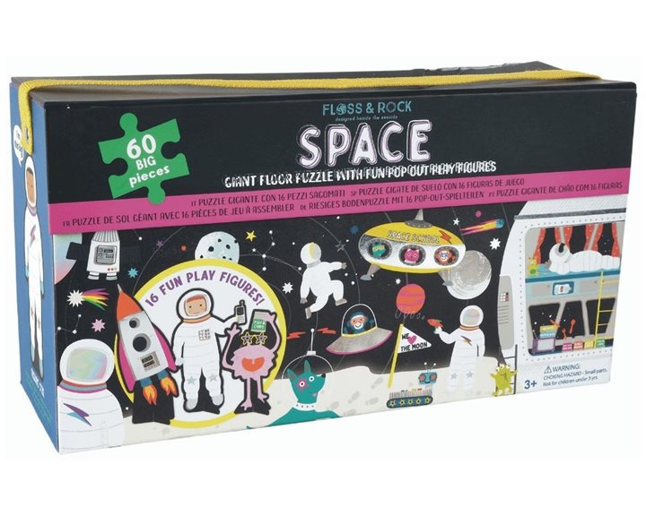 Παζλ Floss Rock 60 Τμχ Space Με 16 Pop Out Φιγούρες 43P6370