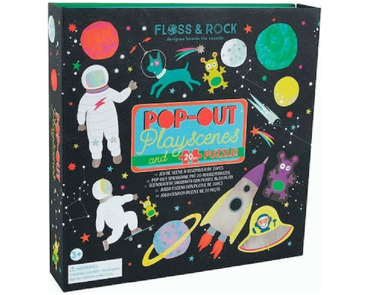 Παζλ Floss Rock 20τμχ Space Pop-Out Play Scenes 43P6376