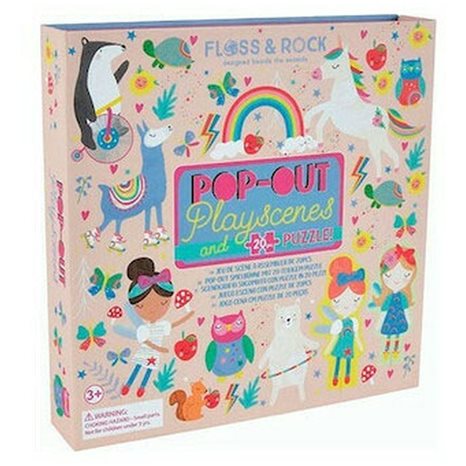Παζλ Floss Rock 20τμχ Rainbow Fairy Pop-Out Play Scenes 43P6374