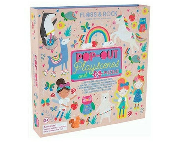 Παζλ Floss Rock 20τμχ Rainbow Fairy Pop-Out Play Scenes 43P6374