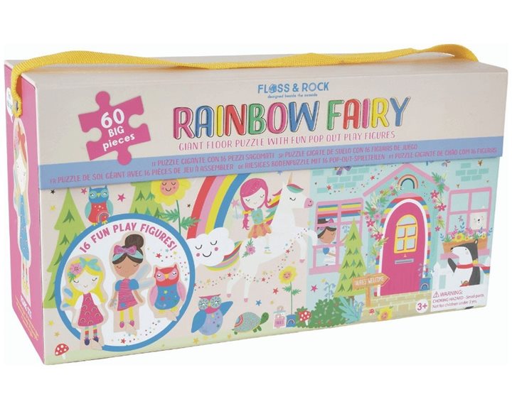 Παζλ Floss Rock 60τμχ Rainbow Fairy με 16 Pop Out Φιγούρες 43P6368