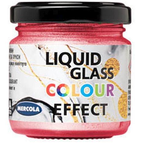 Liquid Glass Colour Περλε Κόκκινη Πάστα 90ml