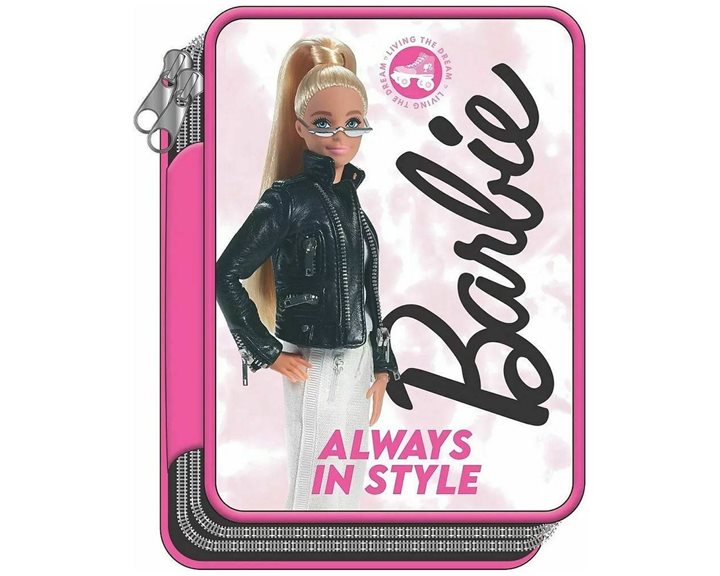 Κασετίνα Gim Διπλή Γεμάτη Barbie Trend Flash 349-71100