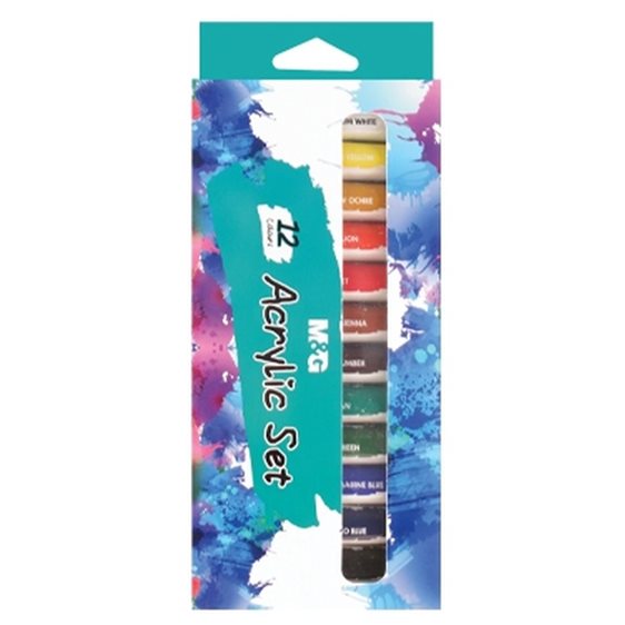 Τέμπερα M&G Acrylic Σωληνάριο 12τεμ. 12ml APLN6594