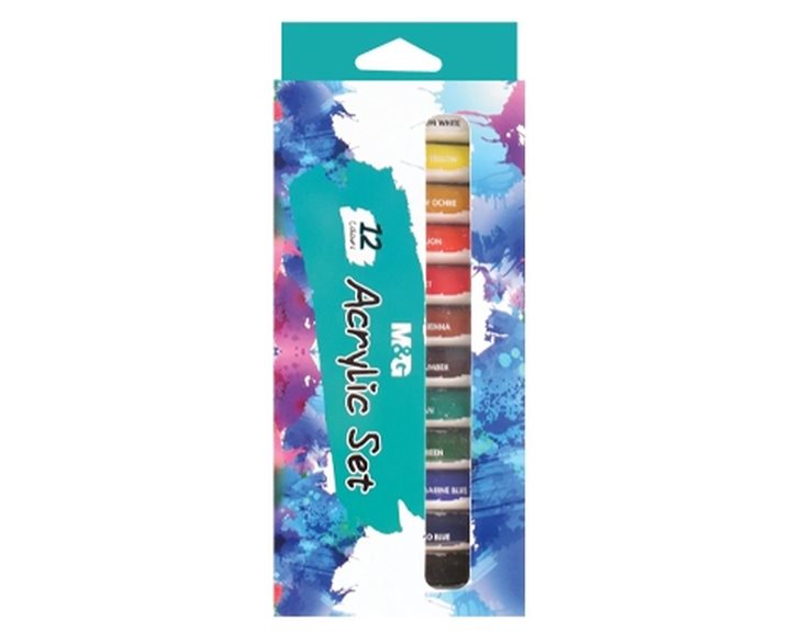 Τέμπερα M&G Acrylic Σωληνάριο 12τεμ. 12ml APLN6594