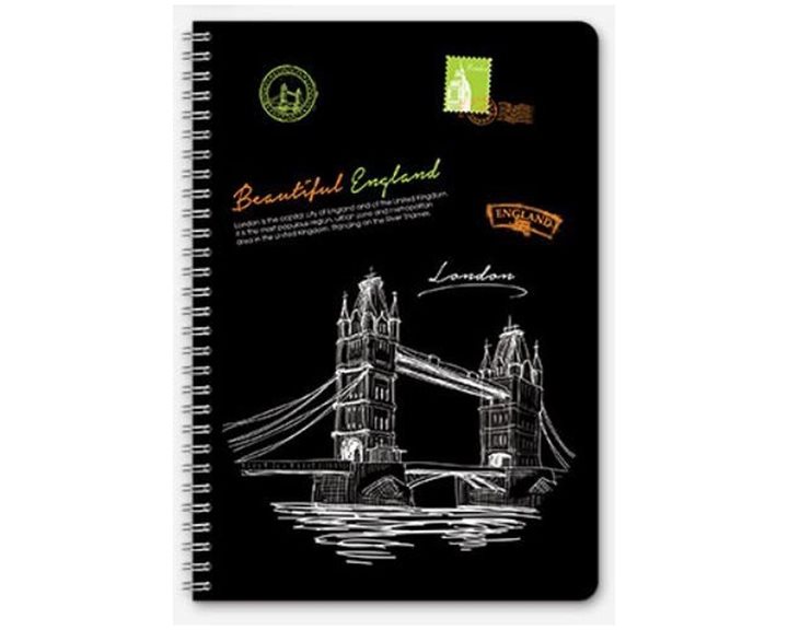 Τετράδιο Σπιράλ Lastva Σκληρό Εξώφυλλο Α4 80φ. Metropolis Collection 3117