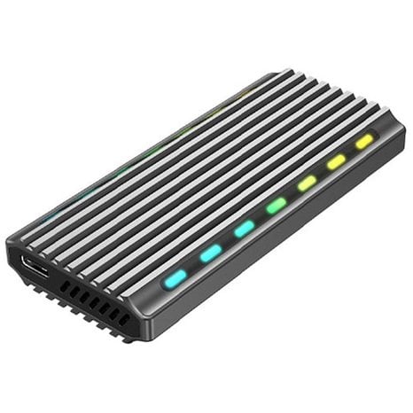 GEMBIRD USB3,1 ENCLOSURE FOR M.2 NVMe DRIVES BACKLIGHTED ALUMINUM