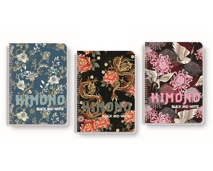 Τετράδιο Σπιράλ Α4 Kimono 3Θ 105φ 0578