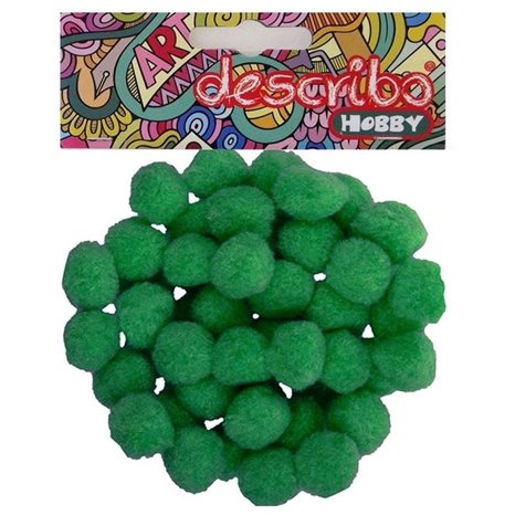 Pompons Describo 25mm Σετ 50τεμ. Πράσινο
