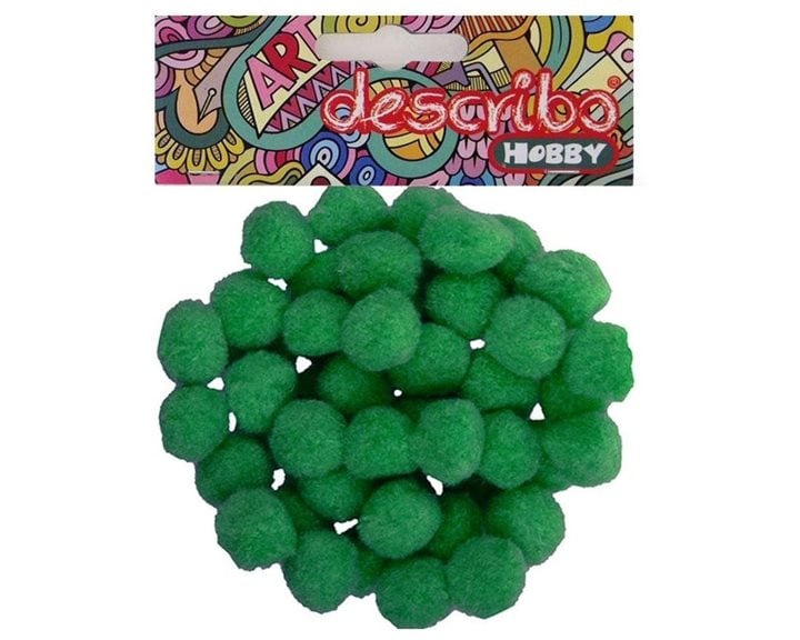 Pompons Describo 25mm Σετ 50τεμ. Πράσινο