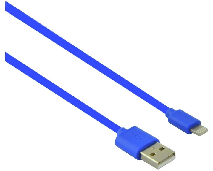 LAMTECH CHARGING & DATACABLE LIGHTNING 1m BLUE