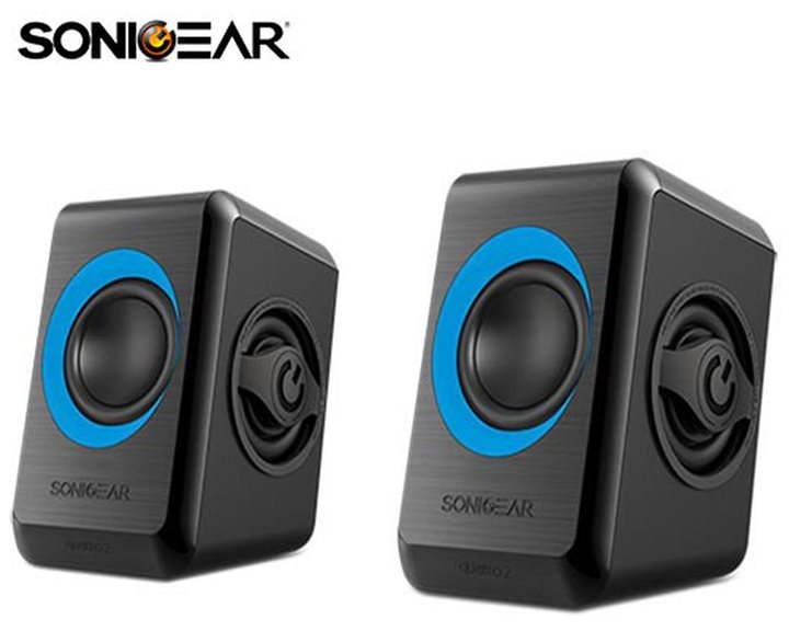 SONIC GEARS USB POWERED QUAD BASS SPEAKERS 2,0 BLACK TURQUILA