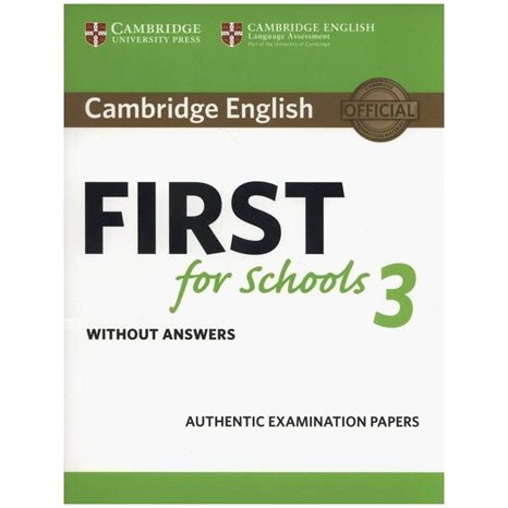 Cambridge English First For Schools 3 Wo/a