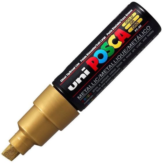 Μαρκαδόρος Uni Posca PC-8K Gold Ασημί