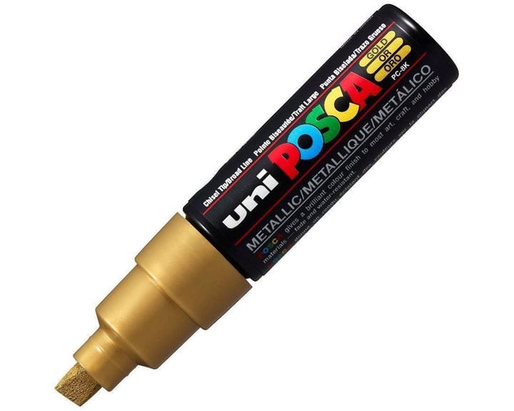 Μαρκαδόρος Uni Posca PC-8K Gold Ασημί