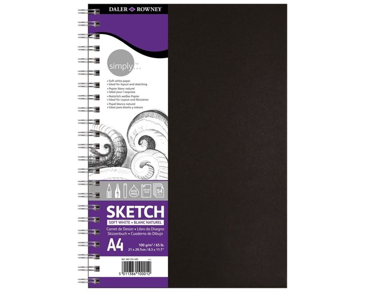 Μπλοκ Simply Wirebd Skch BK A4 54sh. 482254400