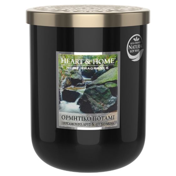 Κερί Heart & Home Ορμητικό Ποτάμι Ξύλο Κέδρου & White Musk 320g