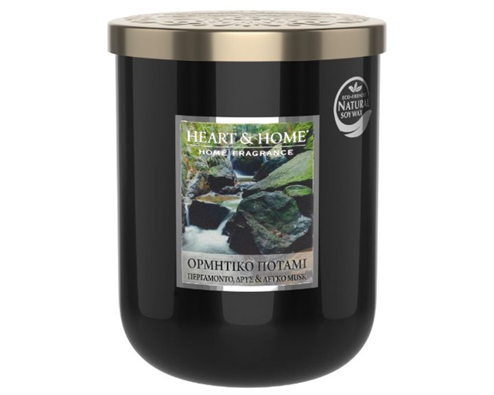 Κερί Heart & Home Ορμητικό Ποτάμι Ξύλο Κέδρου & White Musk 320g