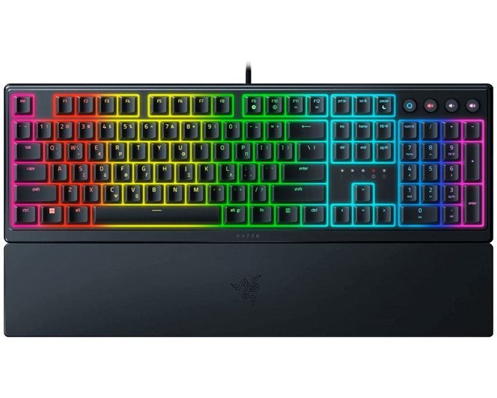 Razer ORNATA V3 Gaming Keyboard - Low Profile Mecha-Membrane Switches - Spill Resist - RGB - GR