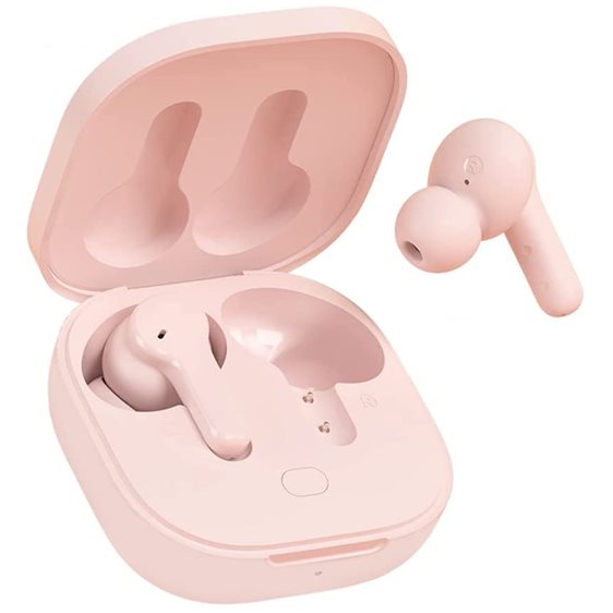 QCY T13 TWS Pink Dual Driver 4-Mic Noise Cancel. True Wireless Earbuds - Quick Charge 380mAh