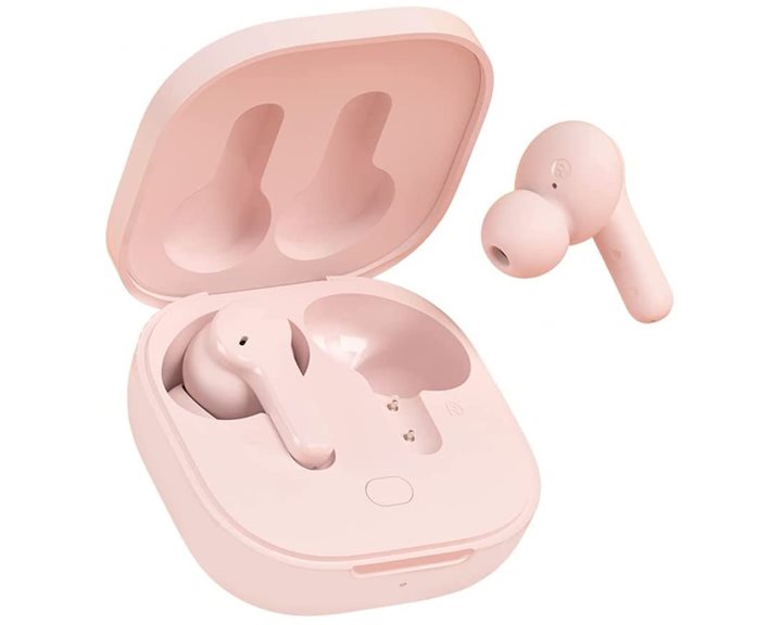 QCY T13 TWS Pink Dual Driver 4-Mic Noise Cancel. True Wireless Earbuds - Quick Charge 380mAh